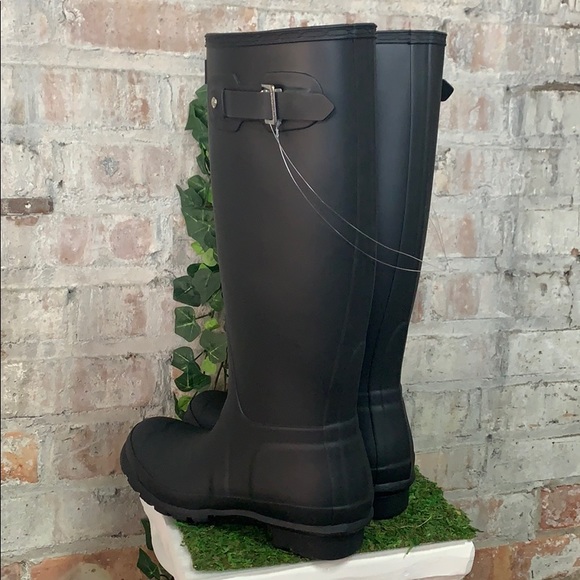 NIB Womens Hunter Boot Original Tall Matte Black - Picture 2 of 6